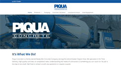 Desktop Screenshot of piquaconcrete.com
